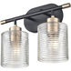 Renitta 2 Light 13.9 inch Matte Black/Modern Gold Vanity Light Wall Light